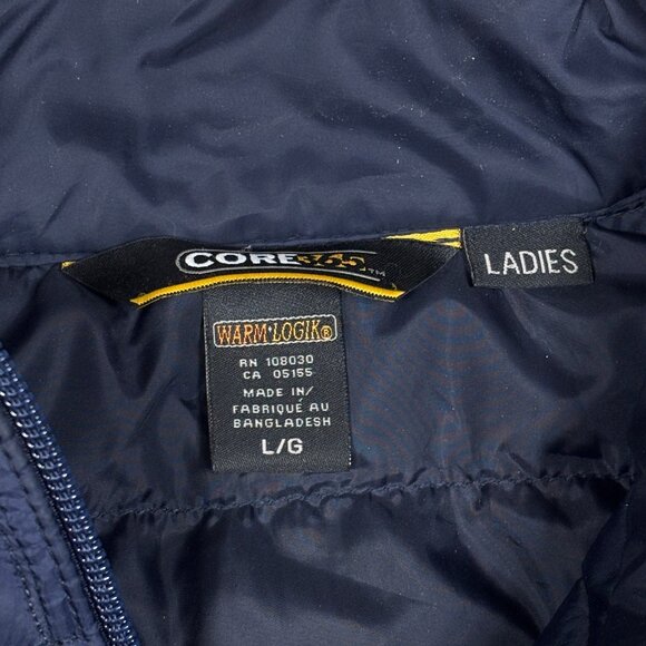 Colorado School Of Mines Orediggers Blue Embroidered Puffer Vest Womens Large - Picture 4 of 8